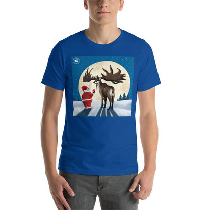 Christmas Megaloceros Unisex T-Shirt in true royal