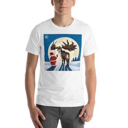 Christmas Megaloceros Unisex T-Shirt in white