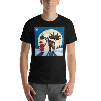 Christmas Megaloceros Unisex T-Shirt in black