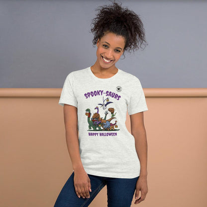 Spooky-saurs Halloween Unisex T-Shirt in Ash