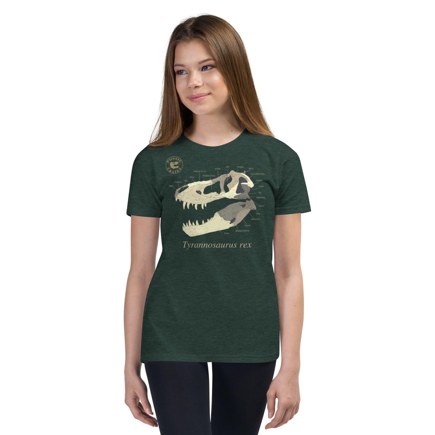 Tyrannosaurus rex Skull Anatomy Youth T-Shirt - Fossil Crates